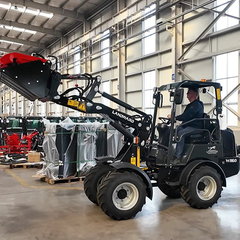Farm Loader Diesel Kubota Engine Mini Loader Euro5 EPA Wheeled Mini Loader Hydraulic 4×4 Compact Loader 2 Ton Loaders Customized