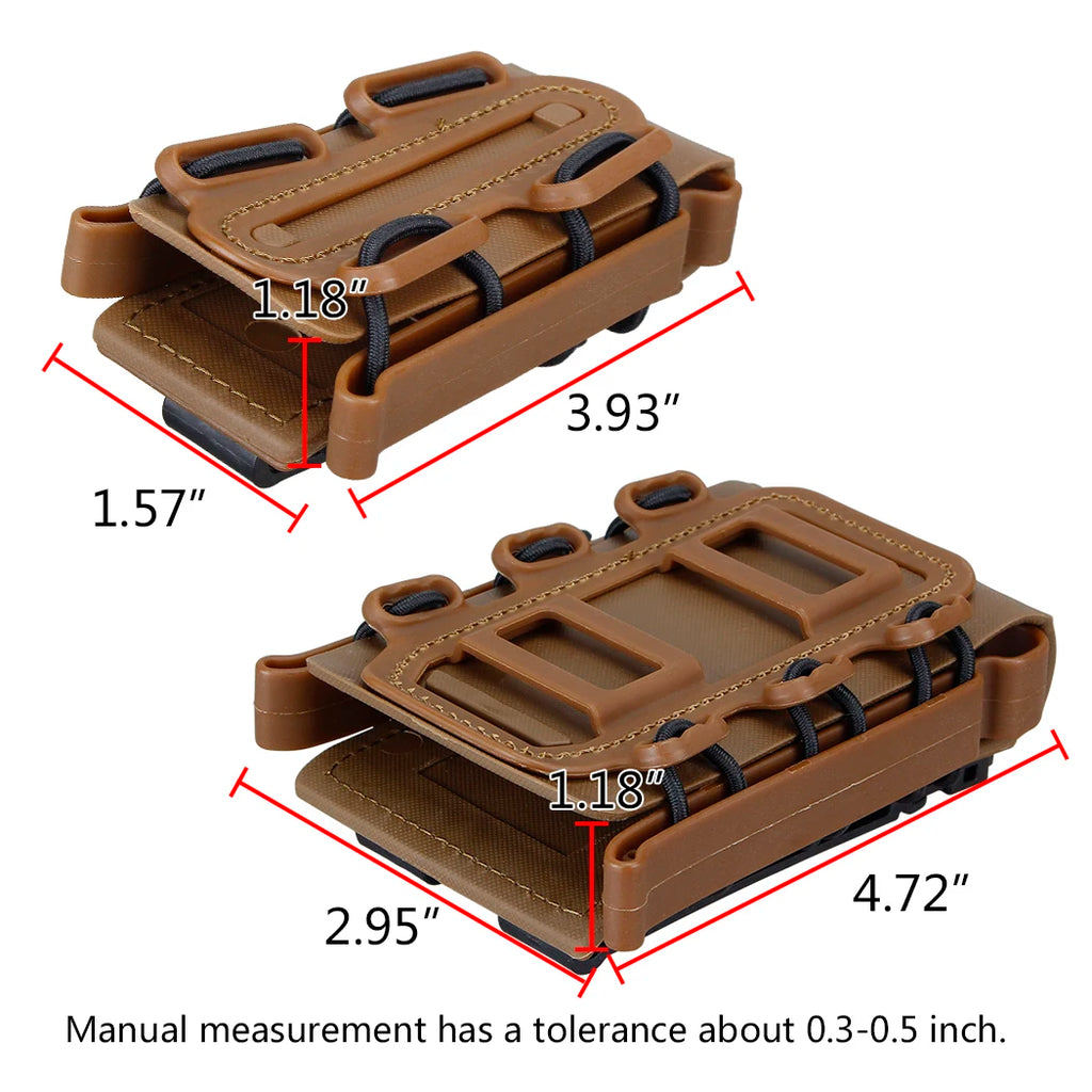 IDOGEAR Molle Pistol Mag Magazine Pouch Set Holster Fastmag Belt Clip Plastic Molle Pouch Shell Mag Set