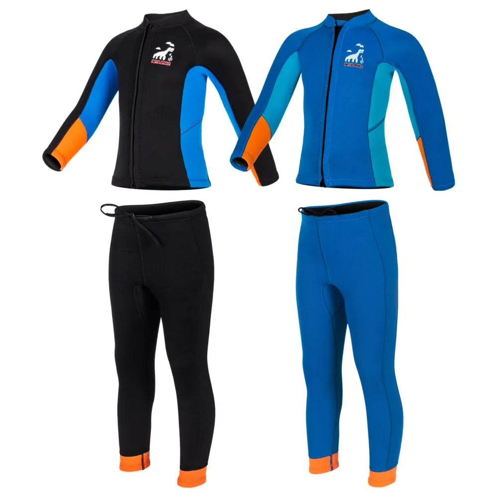 Kids Wetsuit Pants Top Jacket For Boy Toddler Youth Children's Wet Suit Surf Suits Neoprene 2.5mm Front Zipper Swimsuit