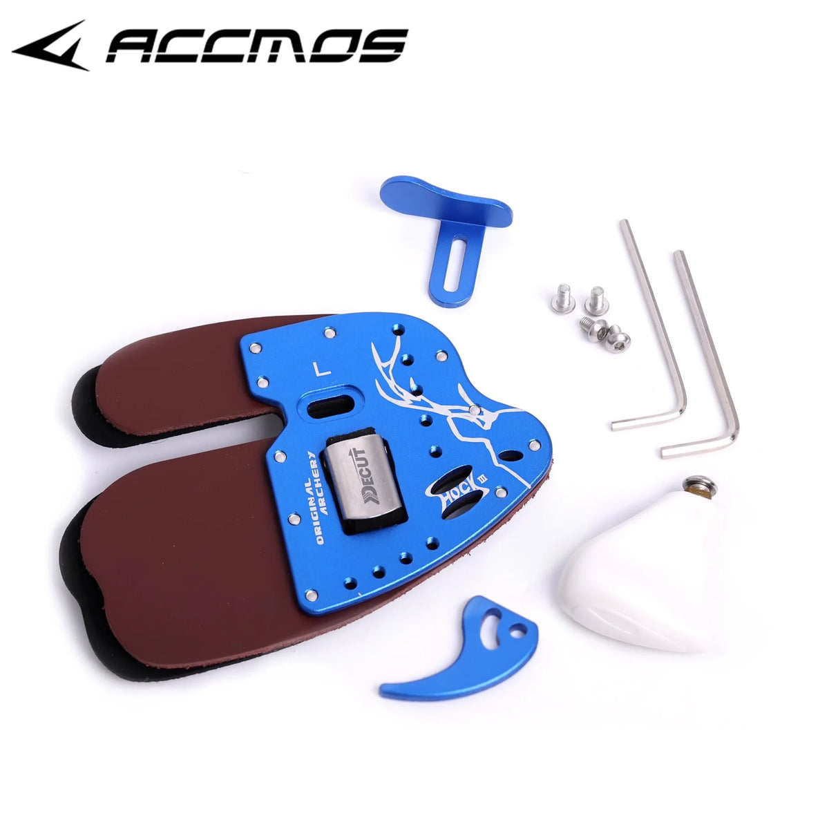 DECUT Archery Finger Tabs Guards Protector Left Hand/Right Hand S/M/L/XL Genuine Cowhide Leather For Recurve Bow Protective Gear