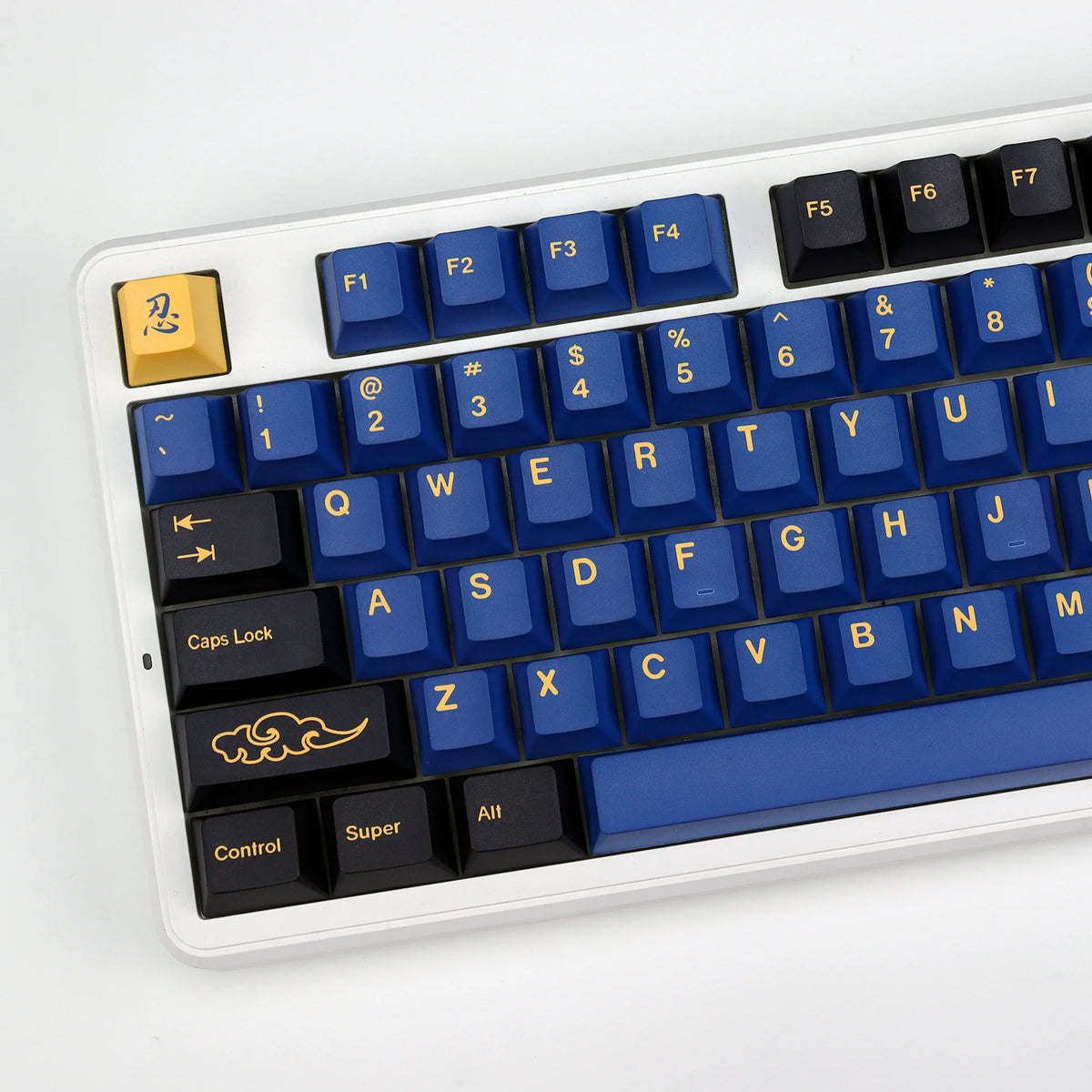 KBDiy Retro Blue Samurai GMK Keycap Hangul PBT Cherry Profile Alice ISO Keycaps Custom For Mechanical Keyboard Gamer Split Space