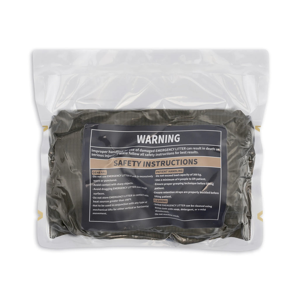 RHINO RESCUE Disposable Emergency Stretcher Portable Rescue Litter for Outdoor Camping First Aid Kit IFAK