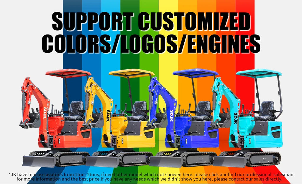Hot Selling 1 Ton 2 Ton Mini Excavator Multifunctional Track Enclosed 2.5 Ton Small Excavator Customized and Fast Delivery