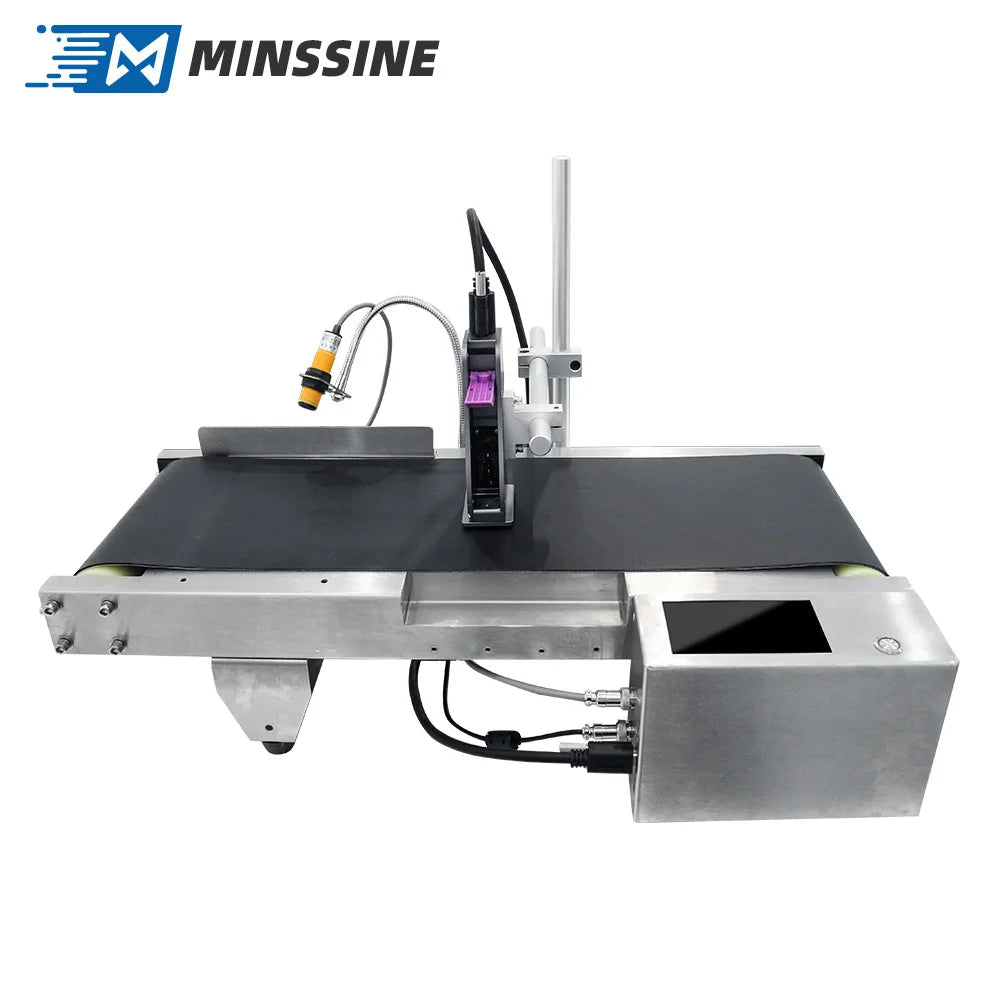 Conveyor Printer Integrated Machine 2 In 1 Using 600DPI Exp Mfg Date Coding Machine Smart TIJ Inline Printer