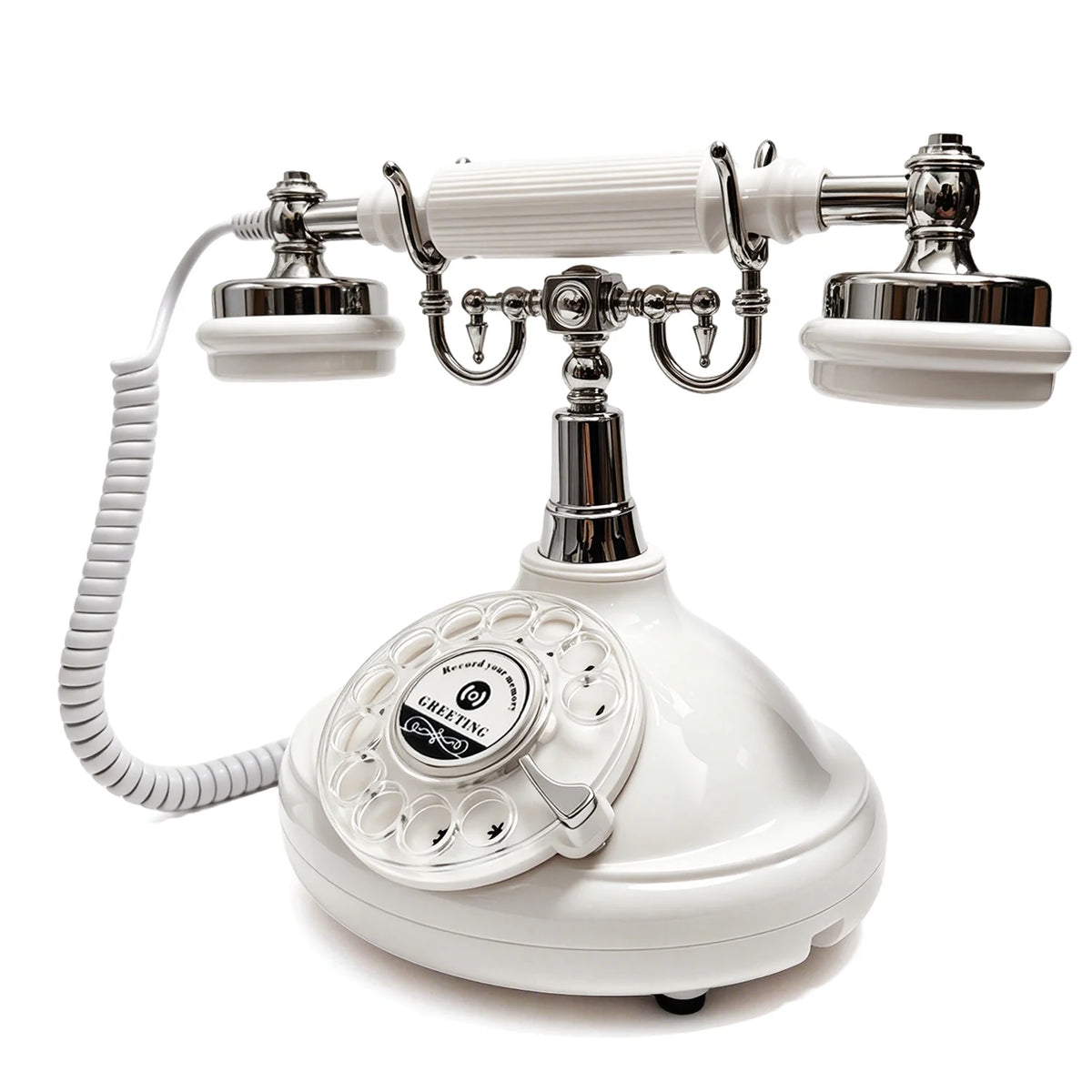 Voice Guestbook Telphone Wedding Telephone Capacity Vintage Rotary Recording Phone Customized Message for Wedding Birthday Party
