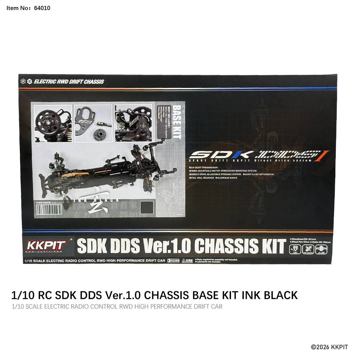 KKPIT SDK DDS Ver.1.0 1/10 Electric R/C DRIFT Chassis KIT
