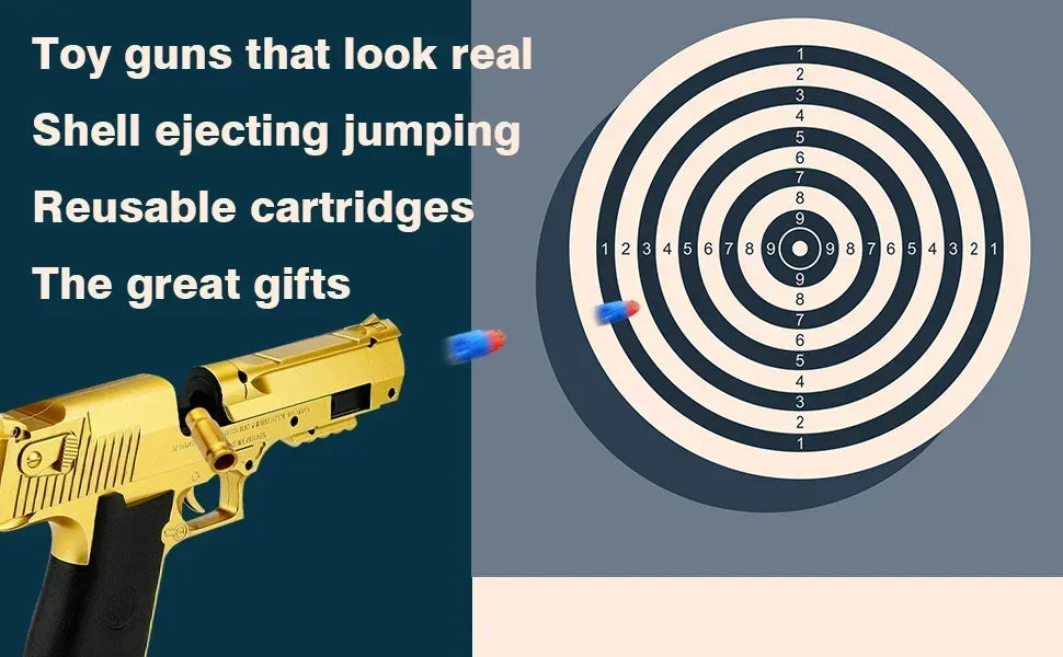 QE1 Ducational Toy Gun Shell Ejecting Toy Foam Soft Bullet Blaster For Kids Boys Adults Airsoft Pistol Children Birthday GiftM