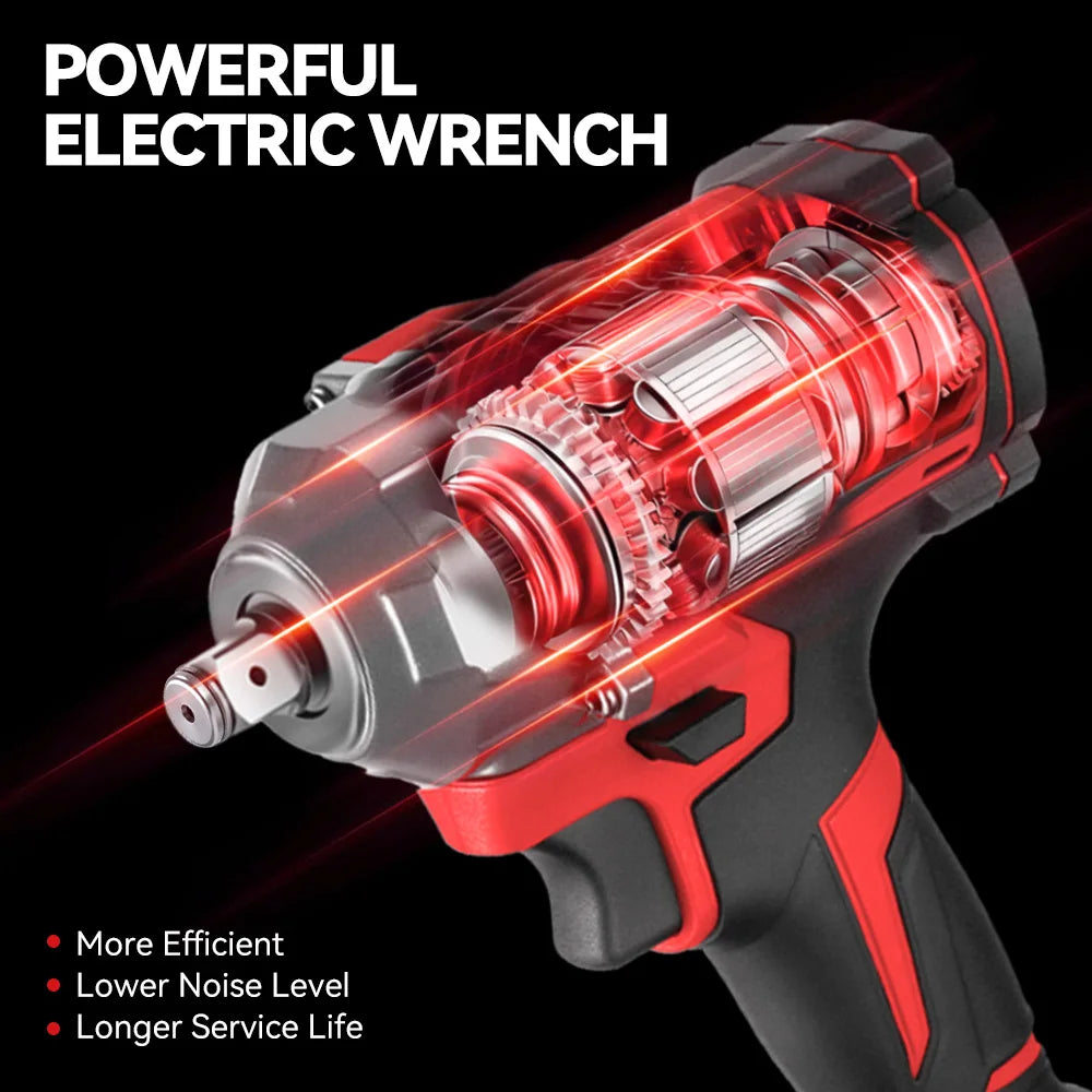 ONEVAN 1200N.M Torque Brushless Electric Impact Wrench 1/2Inch Cordless Wrench Screwdriver Power Tool For Makita 18V Battery Pin