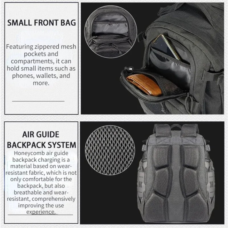 YAKEDA 40L Tactical Backpack Sports Backpack Outdoor Picnic Camping Waterproof Mountaineering Backpack