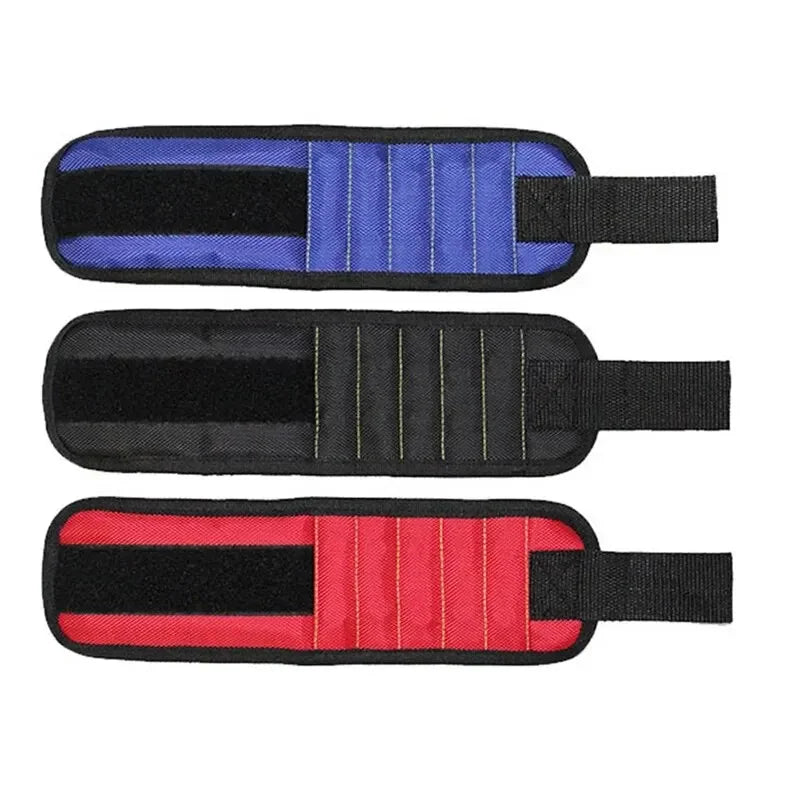 Five Rows of Ten Magnets Magnetic Wristband for Holding Screws,Nails,Drilling Bits,Wrist Tool Holder Belts with Strong Magnets