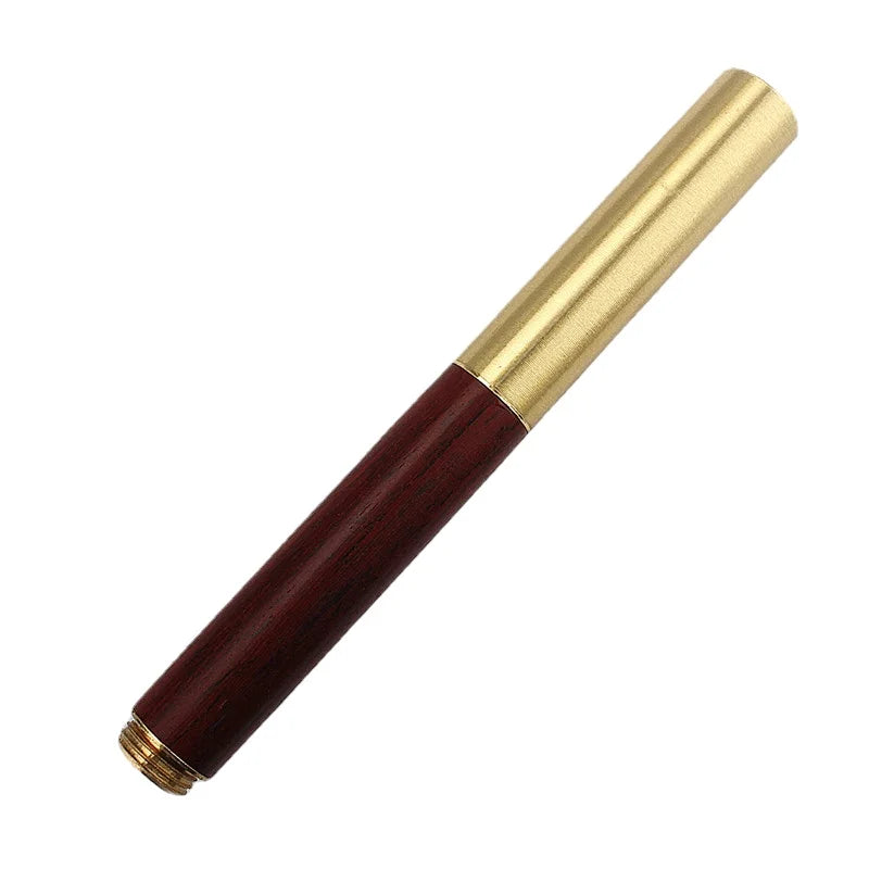 Exquisitely Designed Portable Pocket Vintage Mini Lipstick Pen Brass Solid Wood Materials Stationery Gifts Office Supplies