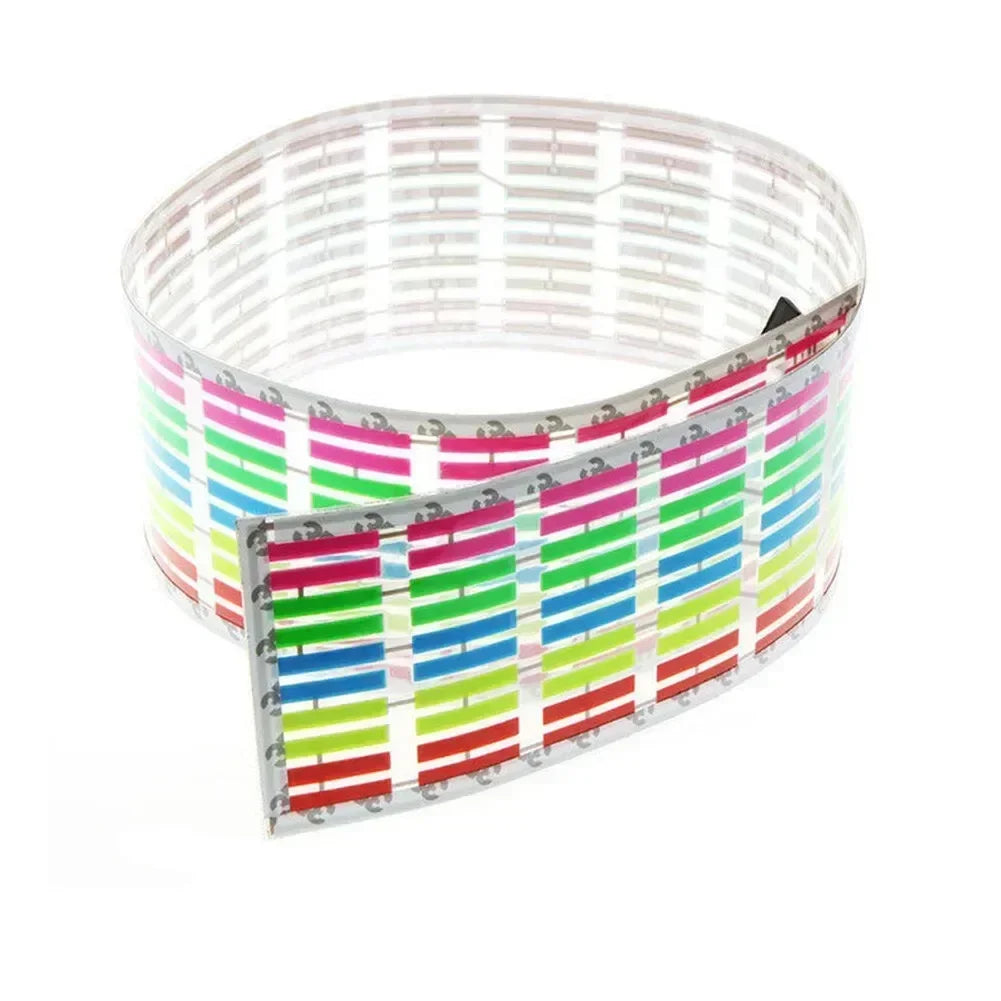 12V 45x11CM Car Equalizer Sticker Music Rhythm LED Flash Light Lamp Car Rear Windshield Decorative Light Sound Activated