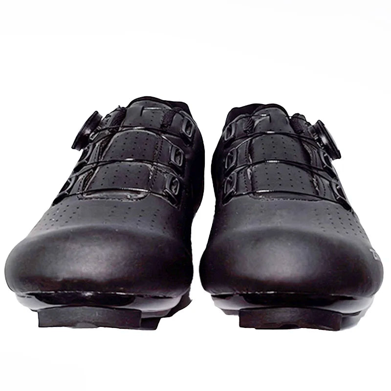 New Men Cycling Sports Shoes Outdoor MTB Shoes PU Leather Breathable Lightweight SPD Lock Shoes Women Racing Pedal Bicycle Shoes