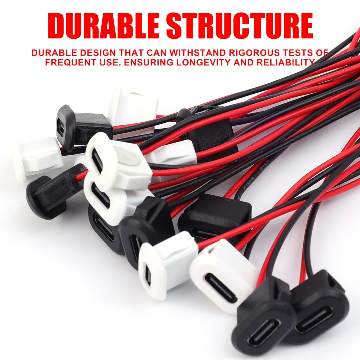 USB Type C Connector Jack Female Type-C with Card Buckle 3A High Current Fast Charging Jack Port USB-C Charger Plug Socket