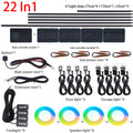 Newest Car LED Dual Zone Hidden Ambient Light Smoke Matt Black Acrylic Strip Symphony Interior Decoration Atmosphere Light Kits