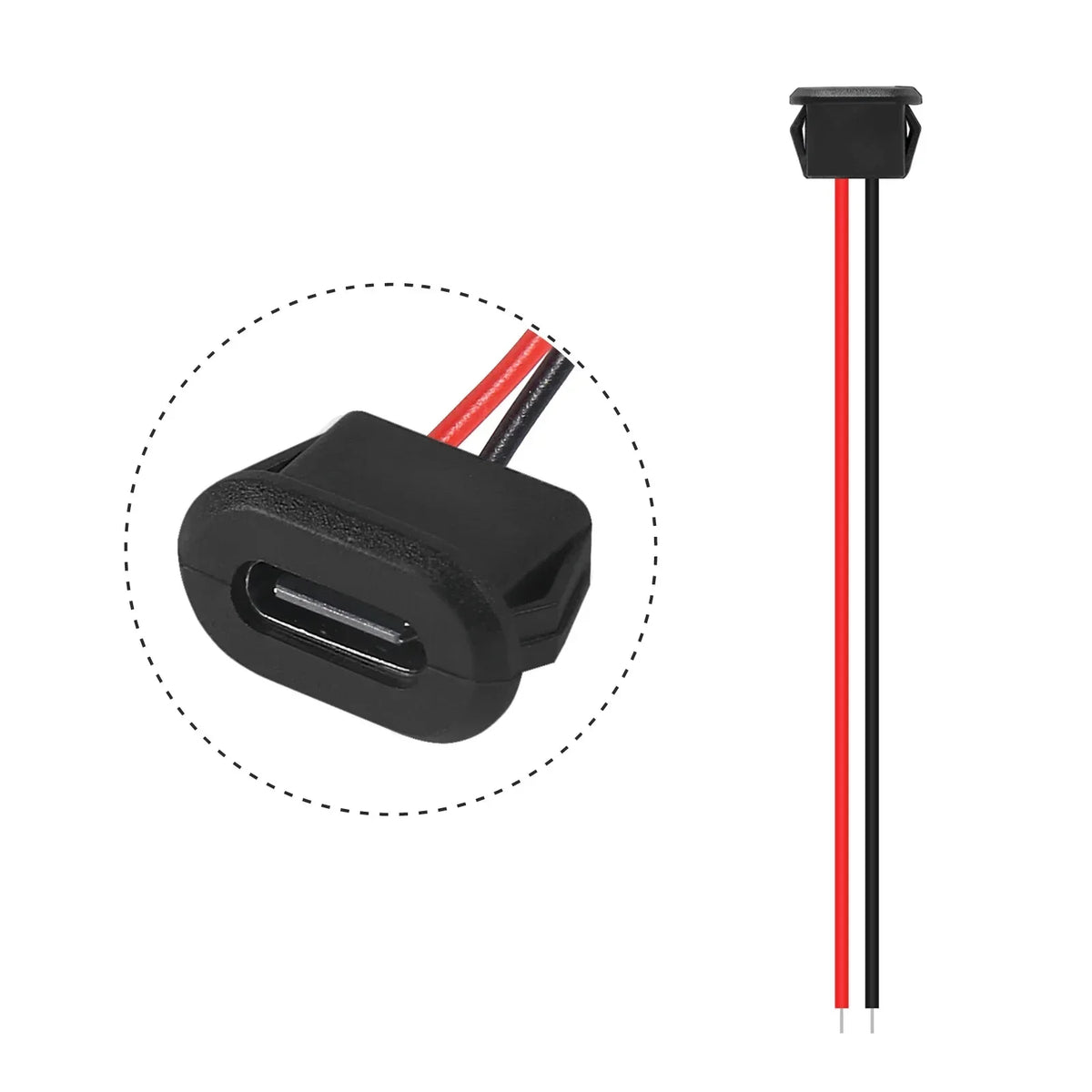 USB Type C Connector Jack Female Type-C with Card Buckle 3A High Current Fast Charging Jack Port USB-C Charger Plug Socket