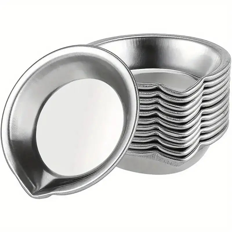 1-10pcs Stainless Steel Painting Palette Spouted Color Bowls Oil Paint Trays Paint Color Mixing Cups For Art Stationery Supplies