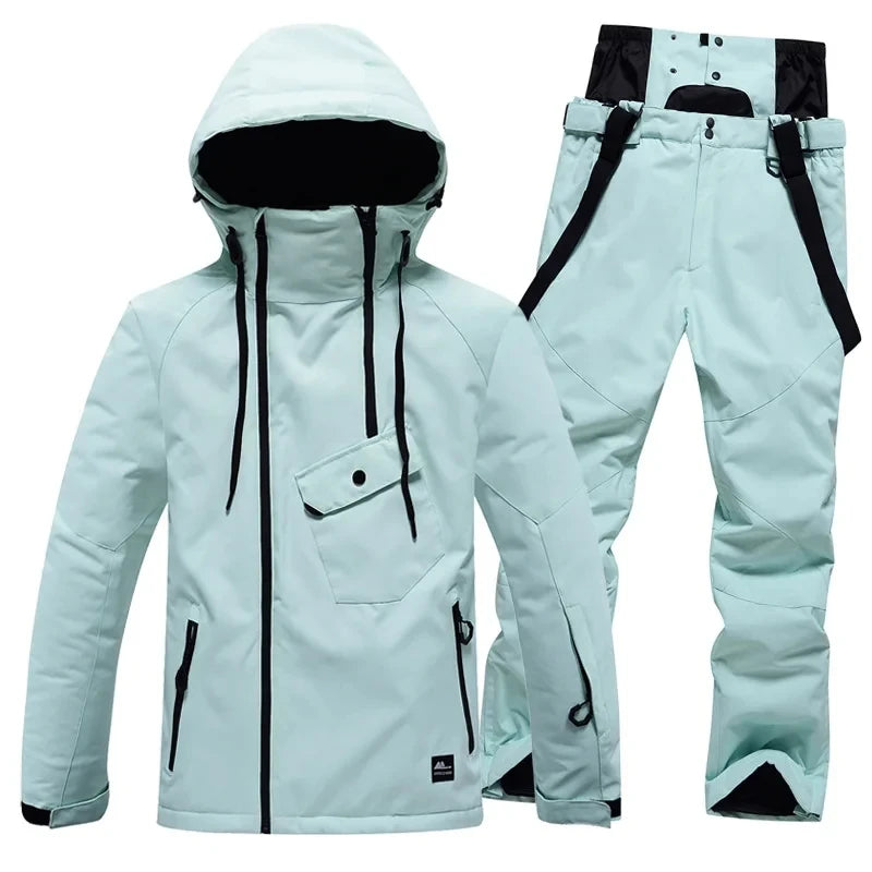 Pure color, Men and Women, Winter Snow Wear, Snow Ski, Suit Sets, Snowboarding Suit, Ski Jacket and Pant, Ski Suit Jacket, adult