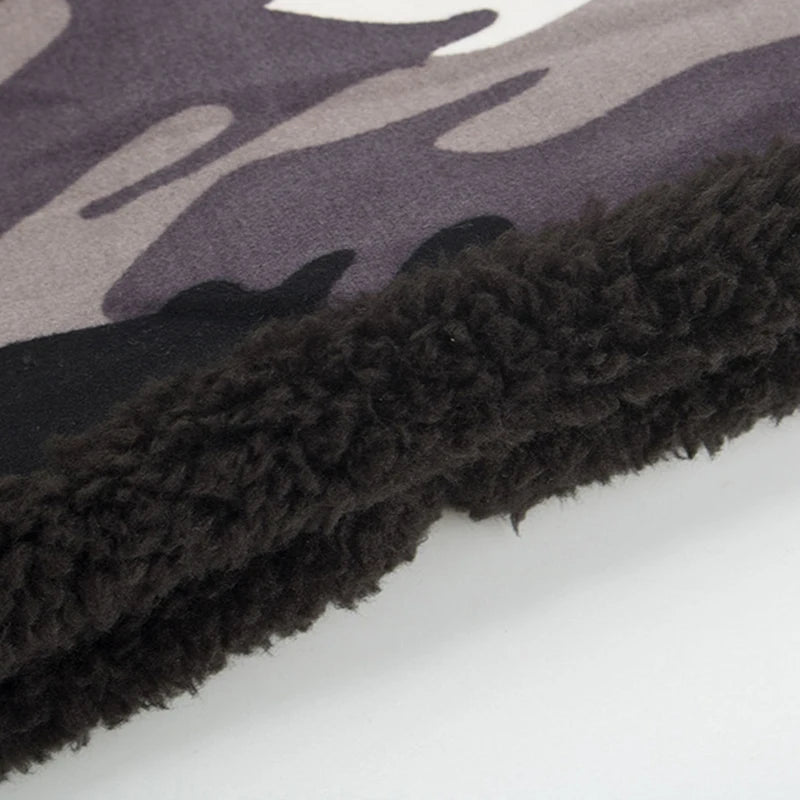 Outdoor Warm Cap Balaclava For Women/Men Camouflage Cotton Cap Plus Velvet Hat Warm For Autumn Winter Skiing Bike Accessories