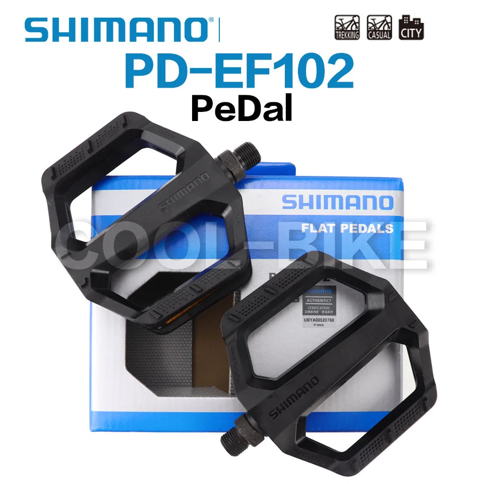 Shimano PD EF102 EF202 EF205 Pedals PD-EF202 Are Platform Pedals for MTB, Trekking and City Use That Have an Aluminum Body With
