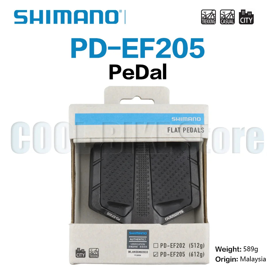 Shimano PD EF102 EF202 EF205 Pedals PD-EF202 Are Platform Pedals for MTB, Trekking and City Use That Have an Aluminum Body With