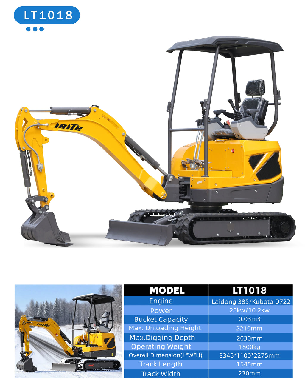 Fast Delivery Mini Excavators 1.8 Ton Small Excavators Euro 5/EPA Customizable Home Farm 1800 Small Bagger Sale Mini Digger