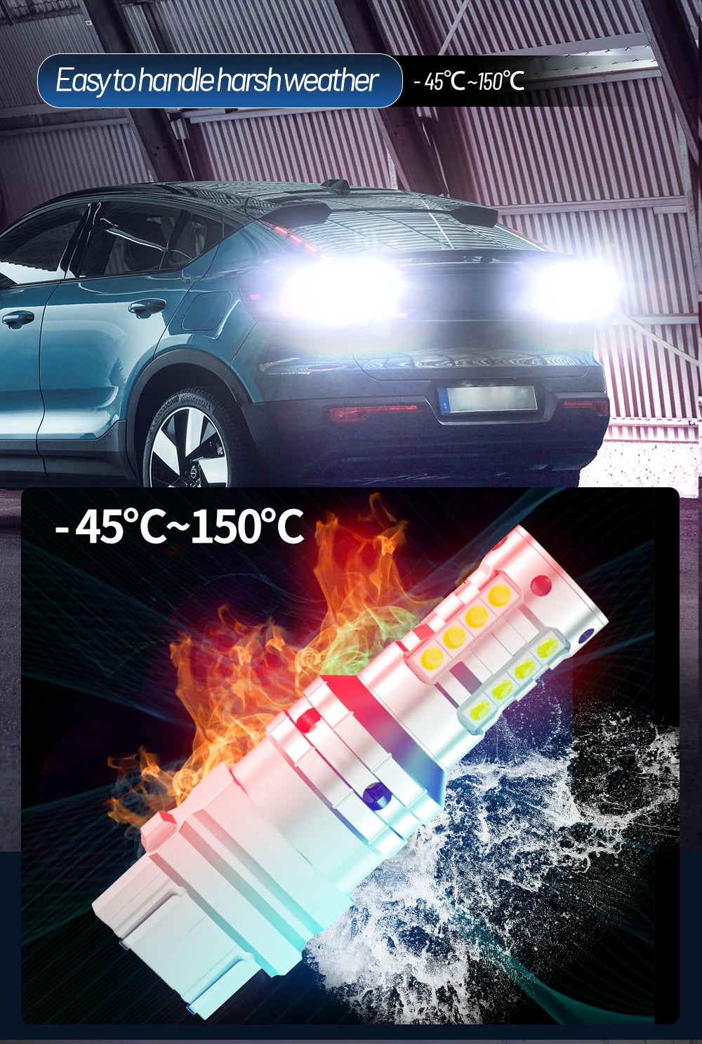 2pcs LED Reverse Light Blub Backup Lamp 3157 P27/7W T25 3156 Canbus No Error For Chevrolet Corvette 2005-2013