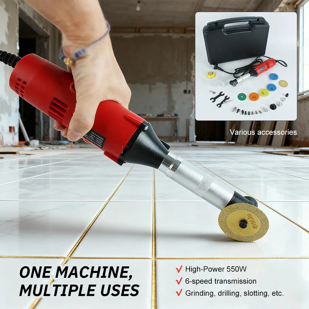 Tungfull 90-Degree Elbow Die Grinder Mold Polisher 550W Multi-Functiont Rotary Tool for Metal Grinding, Wood Carving, Polishing