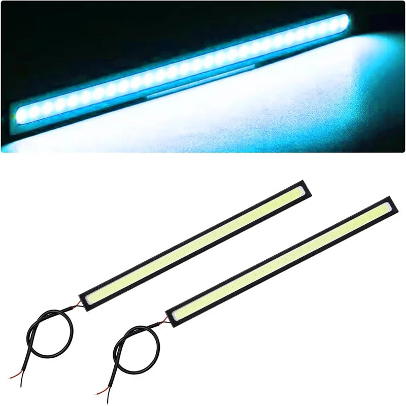 1pc 17cm COB DRL LED 12V 6000K Waterproof Daytime Running Light Auto Strip Light Car COB Fog Lamp Car Styling Led DRL Lamp