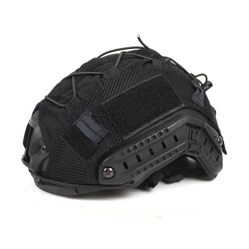 1 PC Tactical Helmet Cover for Fast MH PJ BJ Helmets Fast Helmet Protector Elasticated Cord (Helmet Not Included)