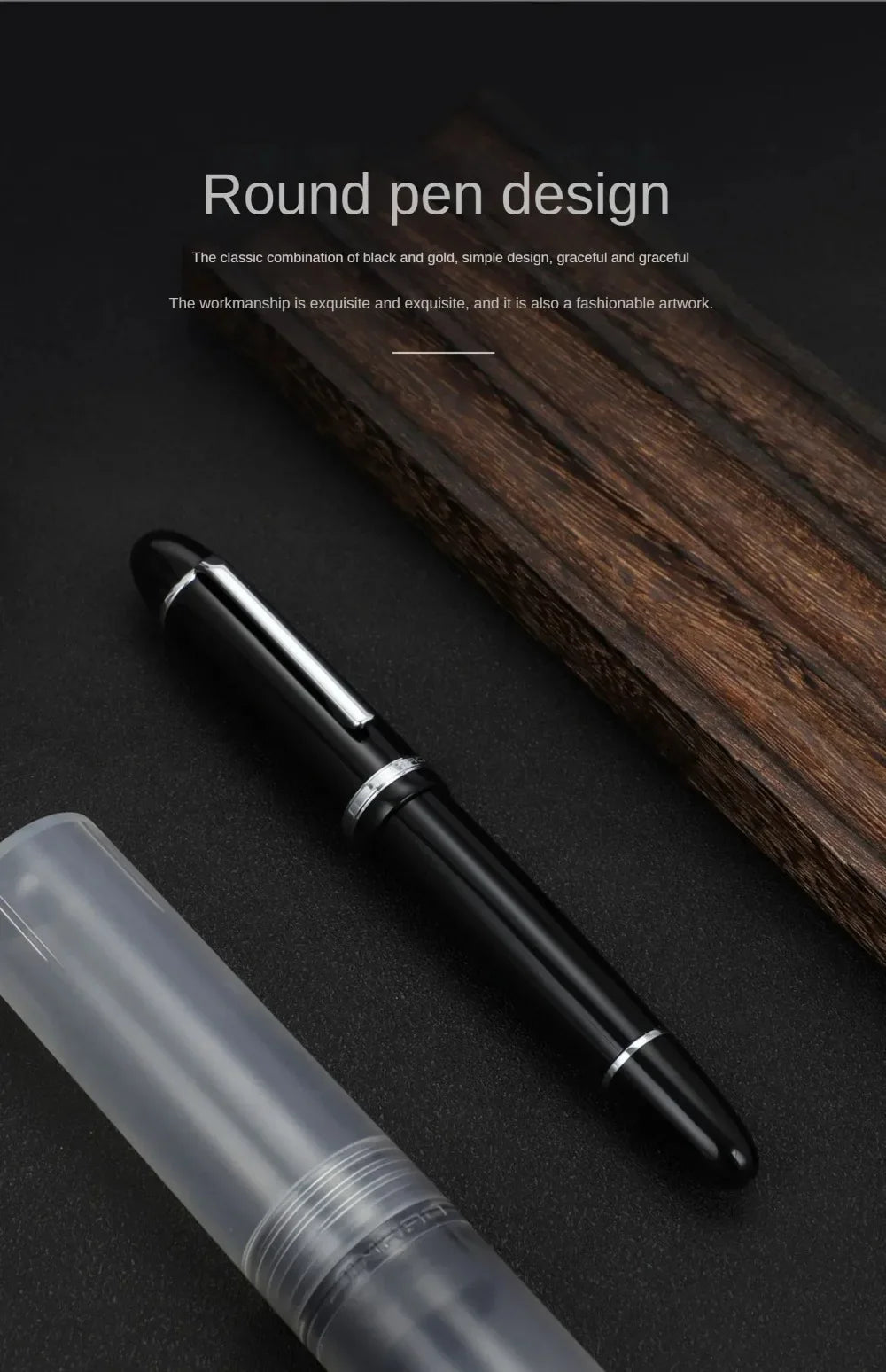 Jinhao X159 Classic ABS Fountain Pen 0.5mm/0.38mm Nib Ink Pens Set, Elegant Office Stationery Supplies