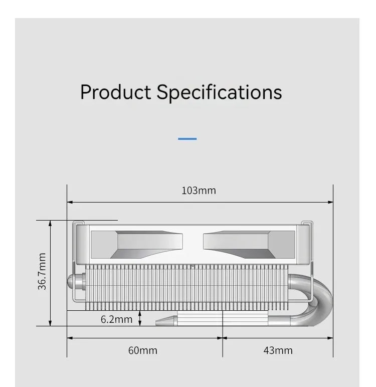 JONSBO HP-400S Pressure Profile CPU Radiator 4 Heat Pipe 9CM Fan Ultra-Thin Radiator Suitable ITX Small Case Processor Cooler