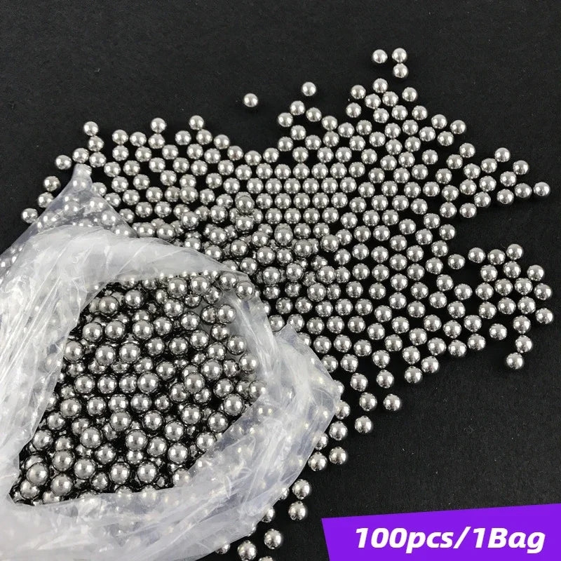 100pcs 6mm High Carbon Steel Ball Bullets Are Powerful and Suitable for Outdoor Shooting Bullets of G17 Alloy Toy Guns.