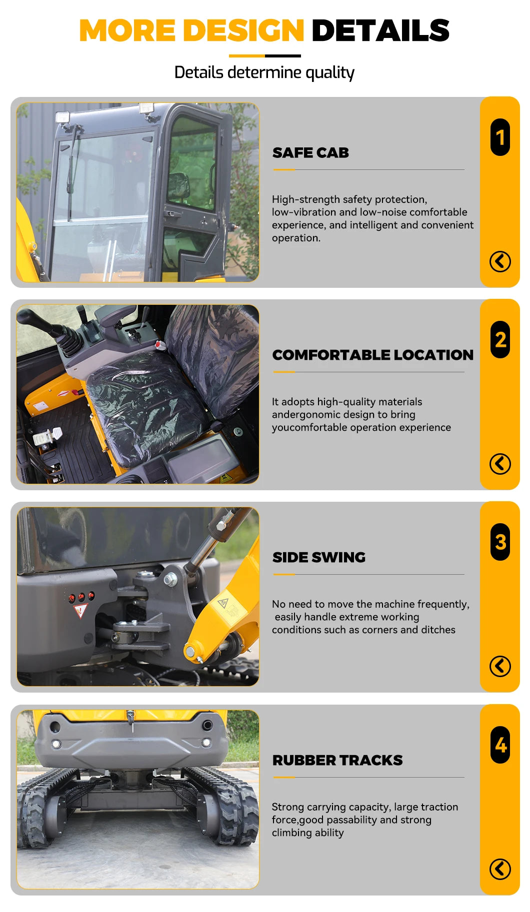 Hot Selling 1 Ton 2 Ton Mini Excavator Multifunctional Track Enclosed 2.5 Ton Small Excavator Customized and Fast Delivery