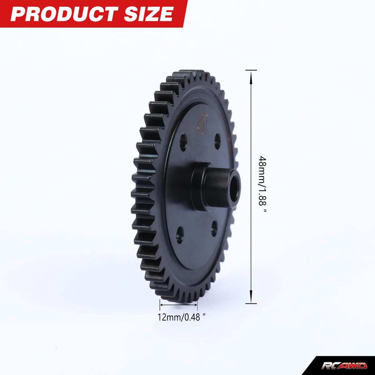 RCAWD Steel 46T Spur Gear for Arrma 1/7 FELONY FIRETEAM INFRACTION 6S 1/8 TYPHON 6s upgrades parts #ARA310939