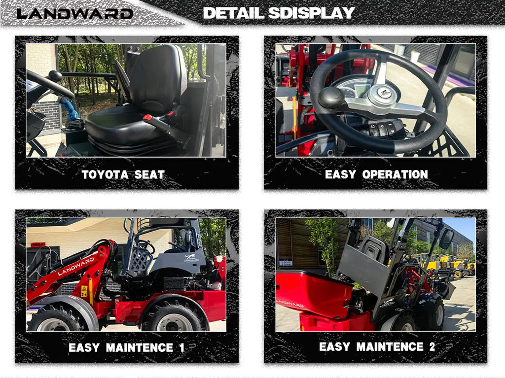 Diesel Loader W1160 Customized Mini Loader Euro 5 DIESEL Engine Agriculture EPA 4WD Front End Loader 2.4 Tons LANDWARD Factory