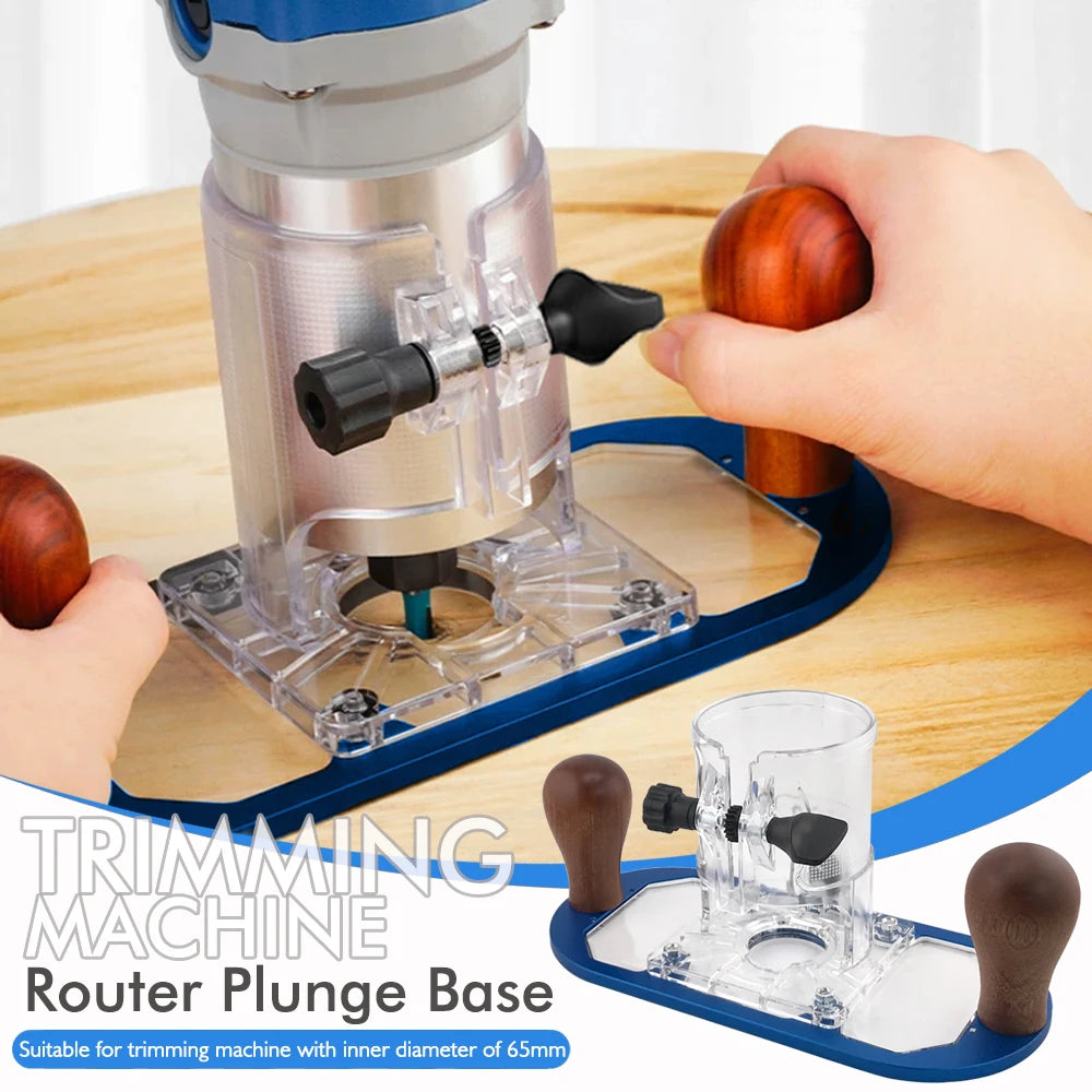 New Wood Router Base for Edge Guide - Woodworking Trimming Machine Milling Groove Flip Engraving Trimming Opening Milling Base
