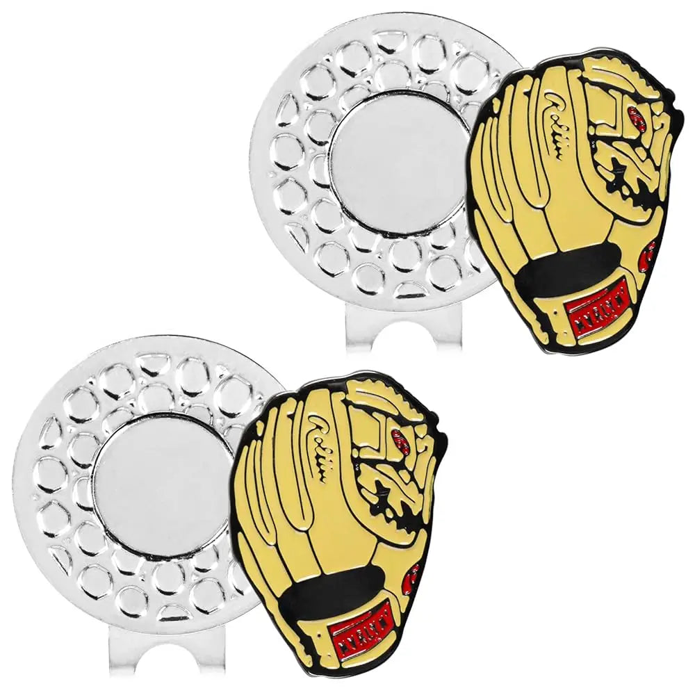 2 Pack Funny Hat Clip Style Golf Ball Markers Durable Portable Practical Golf Putting Green Course Game Accessories