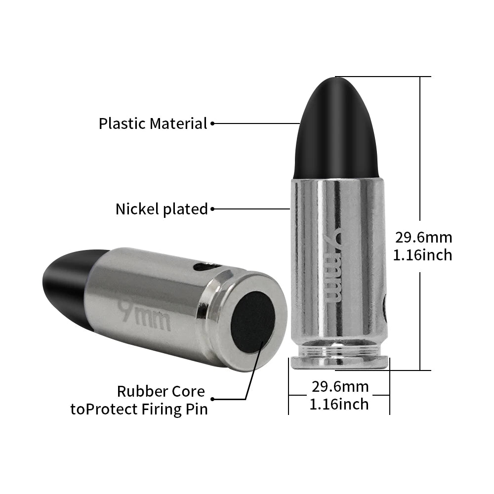 9MM Dummy round Practice playing Training bullets 10/20pcs