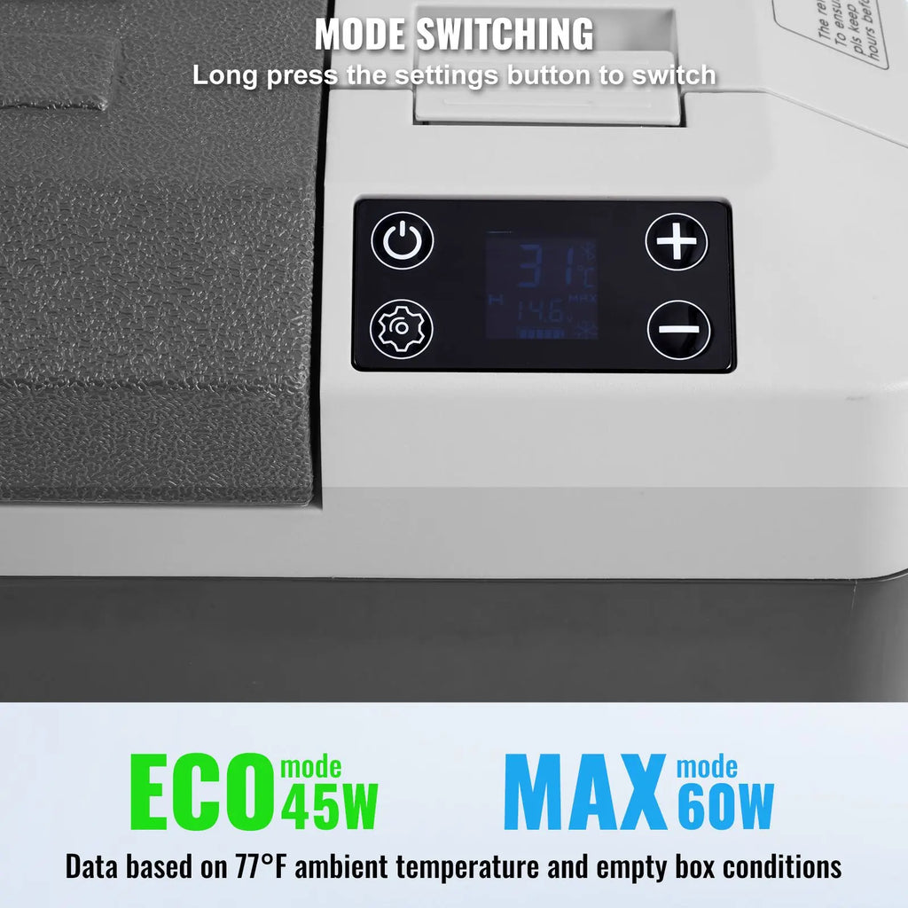 "12V Portable Car Fridge Freezer 25L/26.4QT EU Plug EU Type Adjustable Temp"