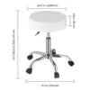 "Salon Furniture 450 LBS Capacity Height Adjustable Swivel Rolling Stool with Thickened PU Leather Seat"
