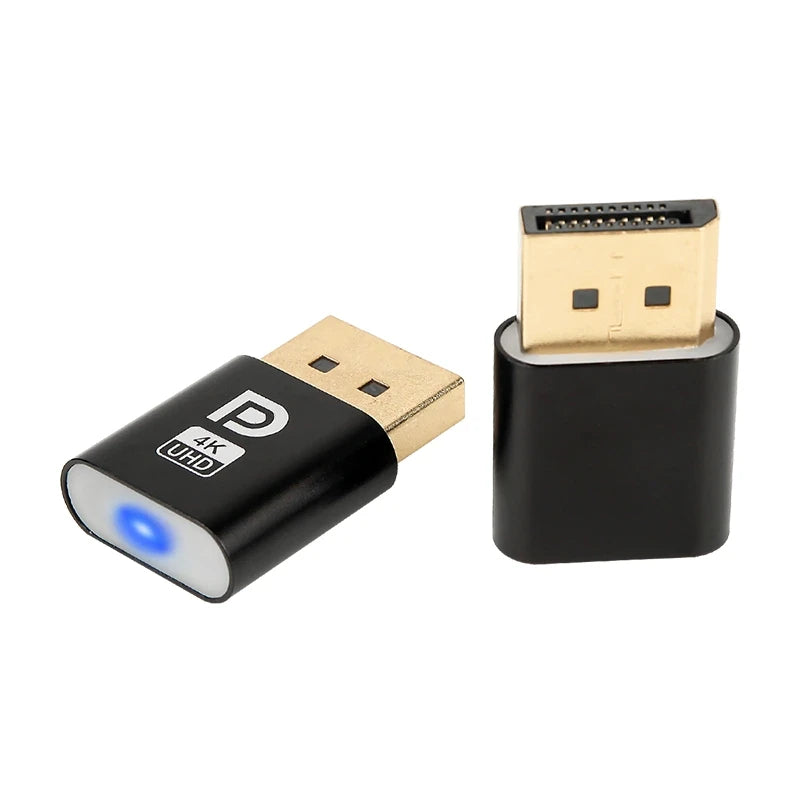4K Displayport Dummy Plug DP Virtual Adapter Headless Ghost Emulator for PC Graphics CardIdeal for Remote Desktop or Mining