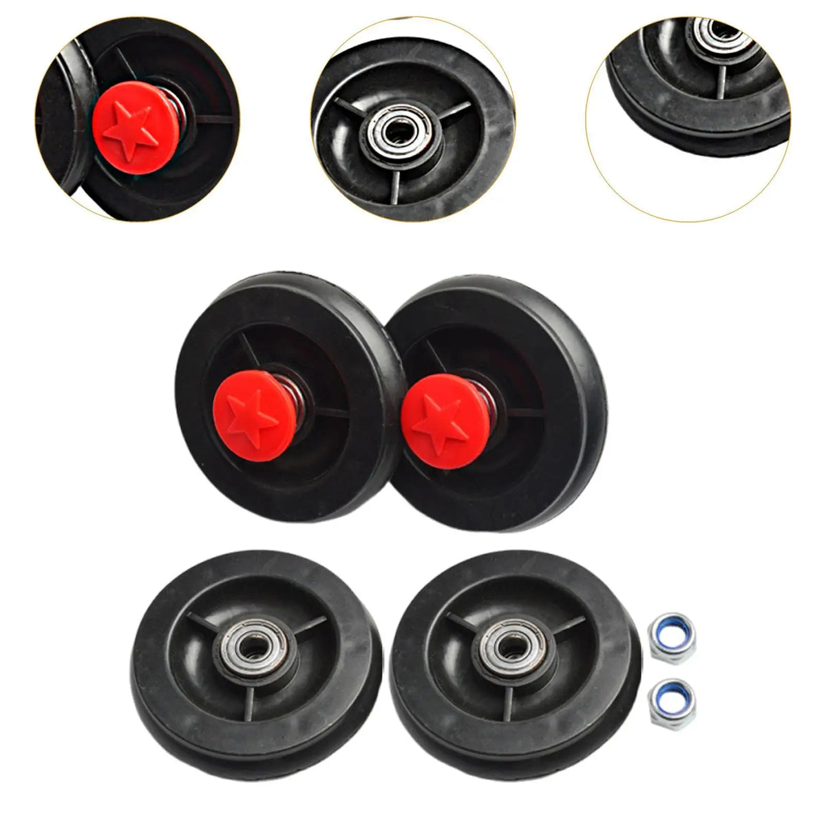 4 Children's Rotating Car Wheels Protect Your Floor And Replace The Front