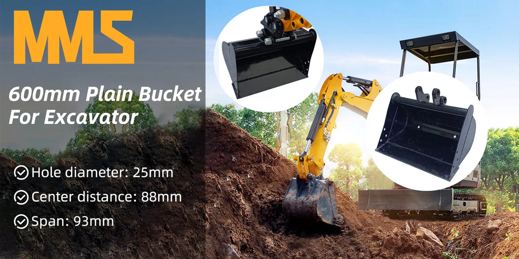 Germany Stock 500/600/800/1000mm Flat Bucket For JCB NEX Kingway Berger Kruas Mini and Other Chinese Mini Excavators