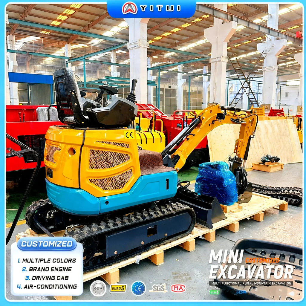 Multifunction 1.2 Tons Powerful Engine Customized Multifunction Can Use A Variety Of Accessories Mini Excavator Home Version