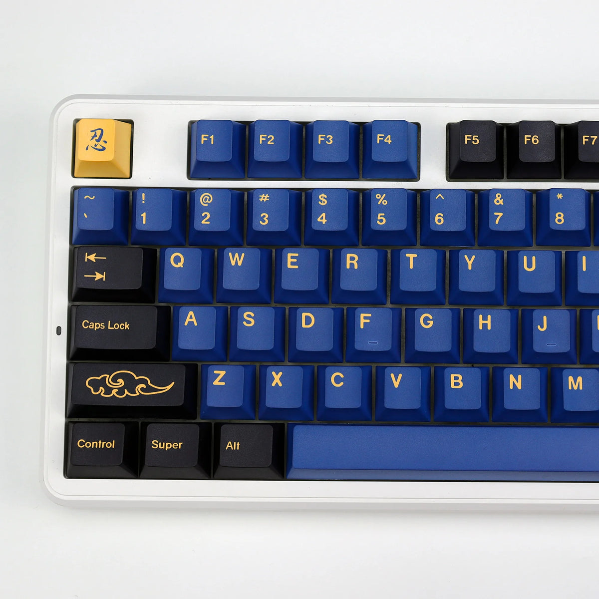 KBDiy Retro Blue Samurai GMK Keycap Hangul PBT Cherry Profile Alice ISO Keycaps Custom For Mechanical Keyboard Gamer Split Space