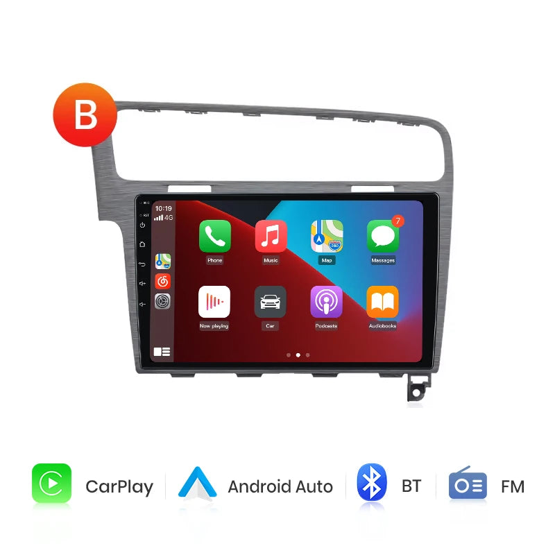 Junsun AI 4G LTE Wireless CarPlay Android Auto Car Radio For VW Volkswagen Golf 7 2013 2014 2015-2017 GPS Navi BT DSP RDS FM