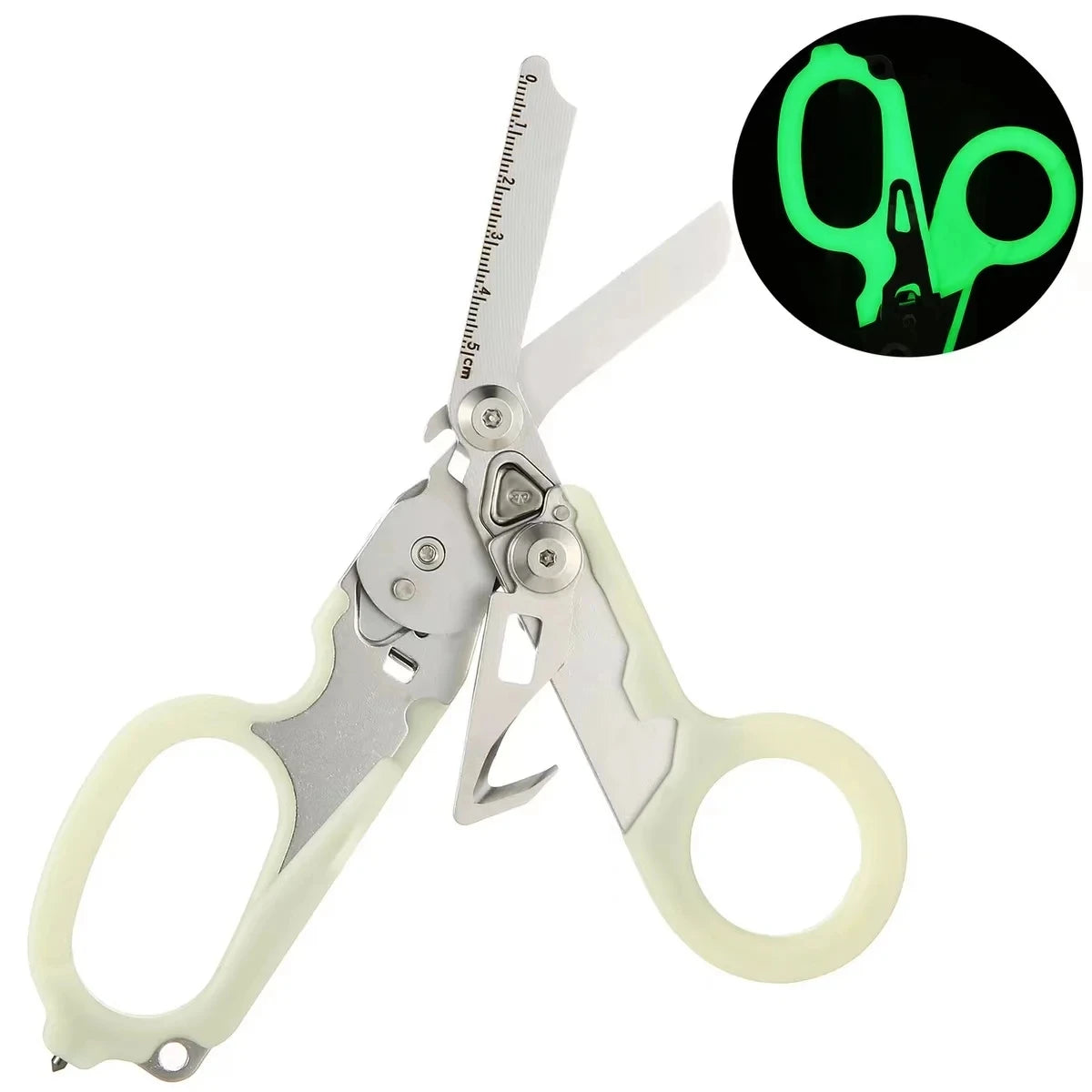 6 In1 Multifunction Medical Emergency Response Raptors Shears Foldable Scissors Pliers Tactical Outdoor Survival Tool Equipmen