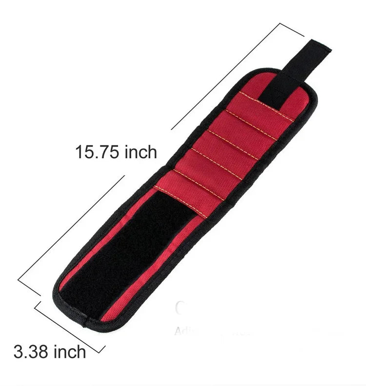 Five Rows of Ten Magnets Magnetic Wristband for Holding Screws,Nails,Drilling Bits,Wrist Tool Holder Belts with Strong Magnets
