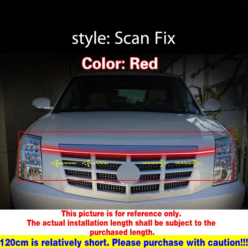 Led for Cadillac Escalade 2007-2014 Car Fog Light Auto Decorative Atmosphere Lamps Start-Scan Car Daytime Running Lights DRL 12V